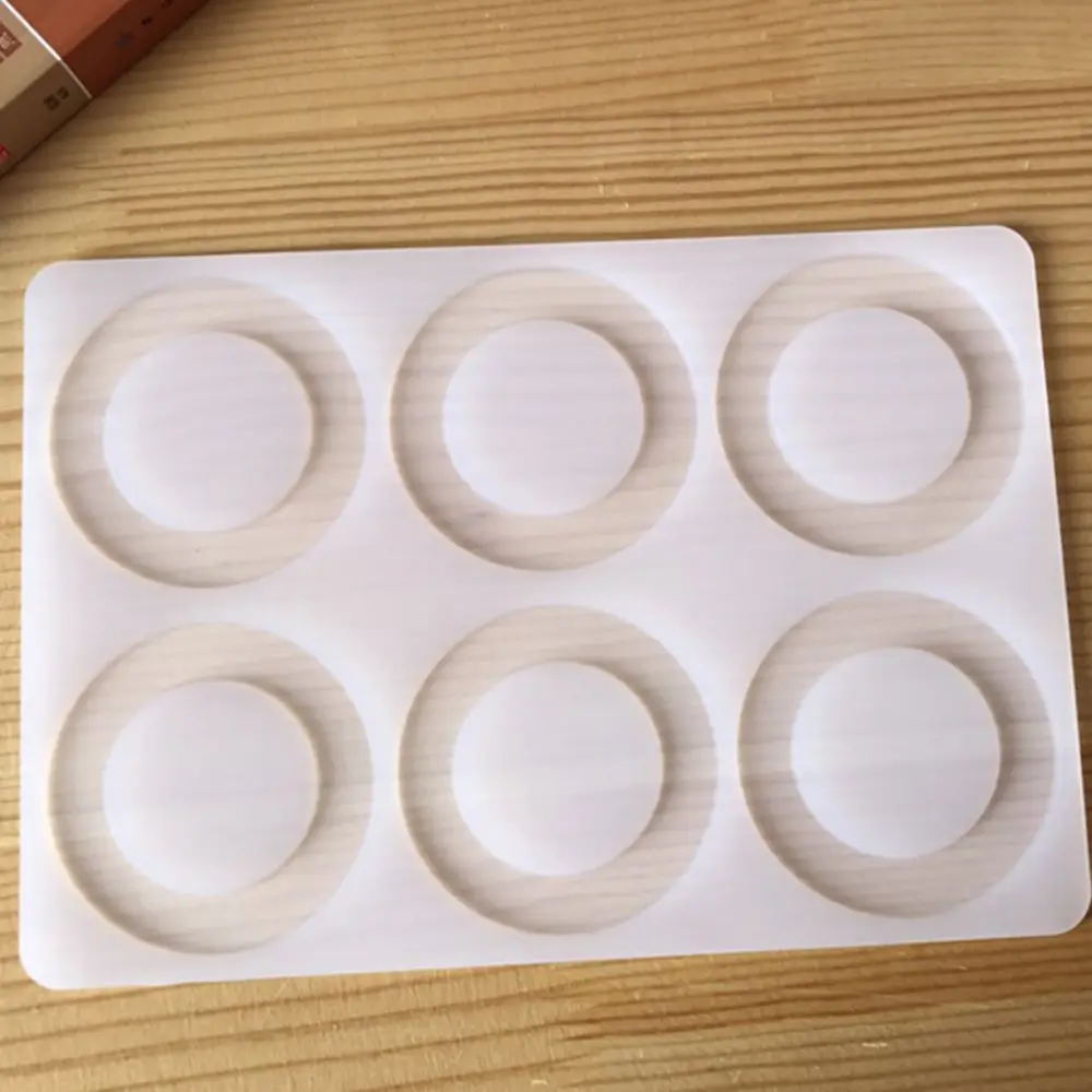 

Uitility Portable kitchen accessories 1Pc Six Circles Silicone Cake Fondant Chocolate 3D Food Decor Mold Baking Tool