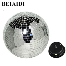 BEIAIDI D15CM 20 см 25 см 30 см отражающее стекло Вращающийся Зеркальный Шар с двигателем переменного тока для дискотеки DJ зеркальный отражающий стеклянный шар светильник