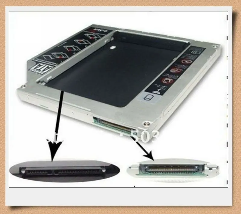 New Universal 9.5mm PATA TO SATA 2nd HDD Hard Disk Drive Caddy For