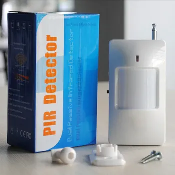 

White ABS Wireless Passive Infrared Detector PIR Motion Sensor For 433MHz Wifi / GSM / PSTN Home Security Alarm System