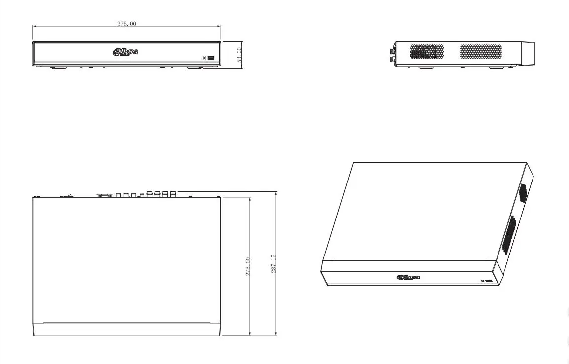 Dahua XVR7208A-4K-X 8 Channel Penta-brid 4K 1U Digital Video Recorder Supports HDCVI/AHD/TVI/CVBS/IP video inputs