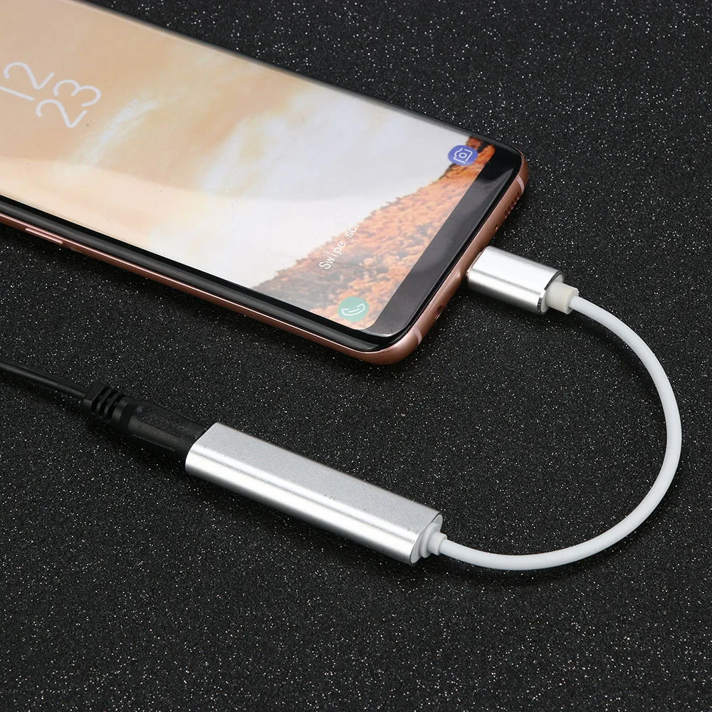 

External Type C Usb Sound Card USB C 3.5mm Audio Jack Headphone Mic Adapter For Android Phone for Samsung#5￥