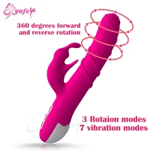 Rabbit Vibrator 360 Degree Rotation Big vibrating Dildo Clitoris Stimulator G Spot adult Sex toys for women