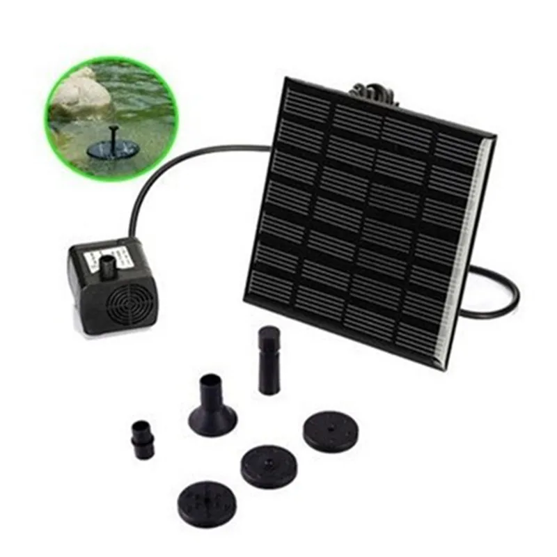 

Solar Power Panel Water Pump Garden Brushless Pond Fountain Pool Water Pump Aquarium Fish Water Pump 7V 1.2W