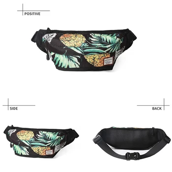 

Nylon running Pocket men's tide bag outdoor sports chest bag men and women fashion shoulder bag