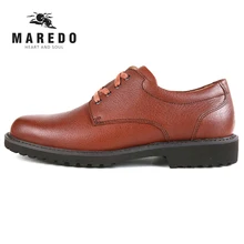 MAREDO men casual shoes formal genuine leather Breathable shoes social dress shoes