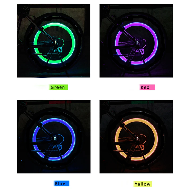 Zacro 2 шт. велосипедные фары колеса шины клапан велосипедный Светильник Велоспорт езда Спорт спиц безопасности Предупреждение льная лампа светильник s задний светильник