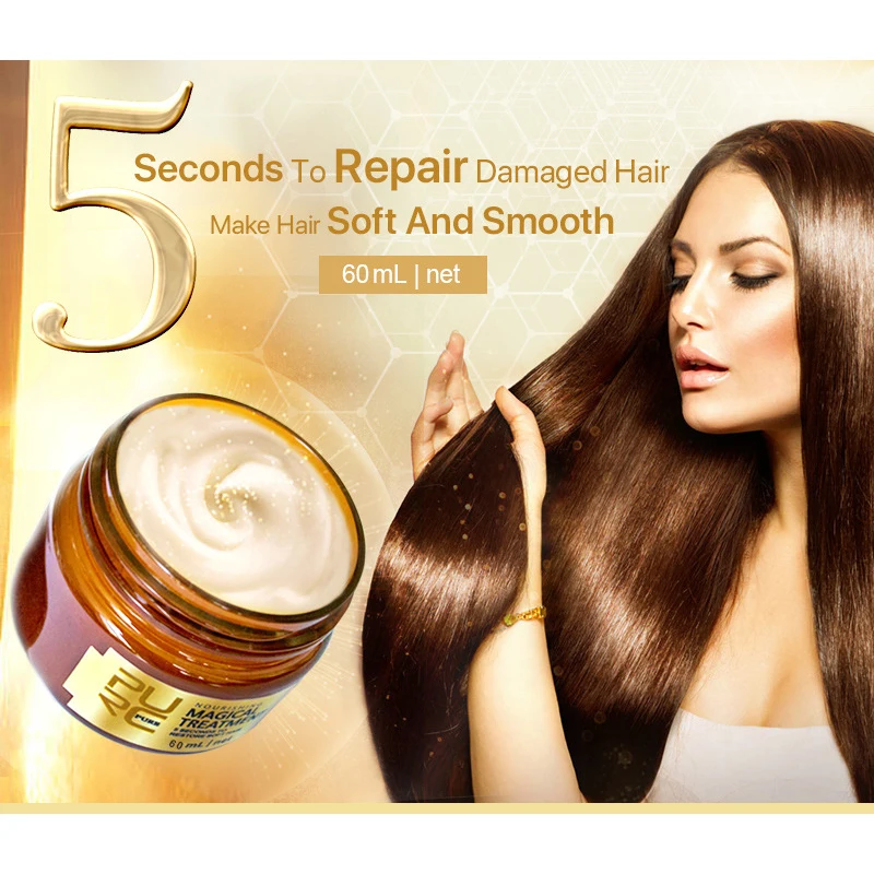 PURC Magical Hair Treatment Mask 5 Seconds to Repair Damaged Hair, Make Hair Soft and Smooth Nourishing Hair Conditioner 60ML PURC Magical Hair Treatment Mask 5 Seconds to Repair Damaged Hair, Make Hair Soft and Smooth Nourishing Hair Conditioner 60ML