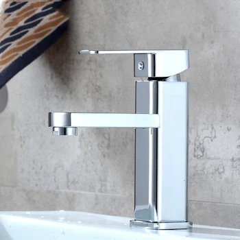 

Basin Faucets Chrome Modern Bathroom Sink Faucet Single Handle Washbasin Hot Cold Mixer Water Tap Torneira