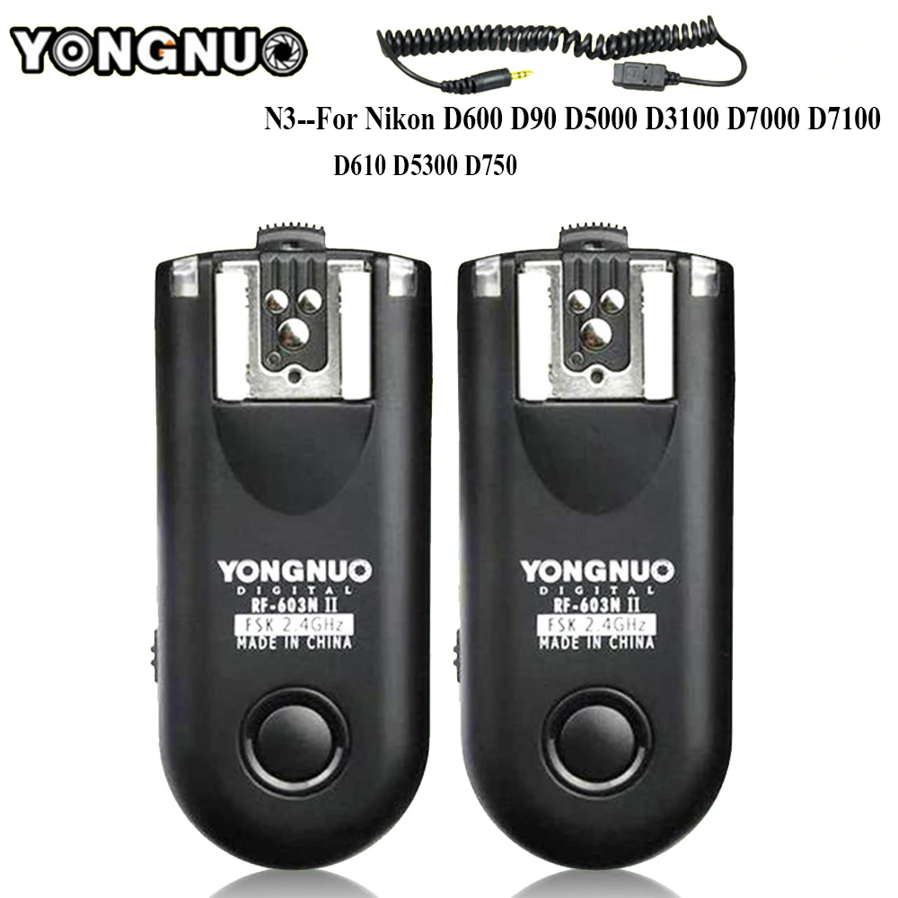 YONGNUO RF-603 II N3 Radio Wireless Remote Flash Trigger for Nikon D90 D5000 D5100 D7000 D3100 D600 D610 D7200 D5300 D5200 YONGNUO RF-603 II N3 Radio Wireless Remote Flash Trigger for Nikon D90 D5000 D5100 D7000 D3100 D600 D610 D7200 D5300 D5200