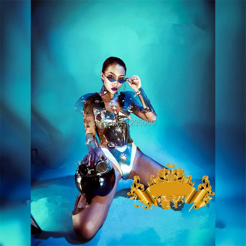 Nightclub-Female-Space-Laser-Mirror-Women-Armor-Sexy-Lady-Dance-Team-Suit-With-Mirror-Helmet-Stage (2)