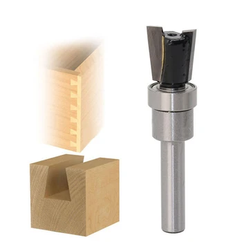 

1/4 Inch Shank 10 Degree Carbide Dovetail Joint Router Bit With Bearing Woodworking Cutter