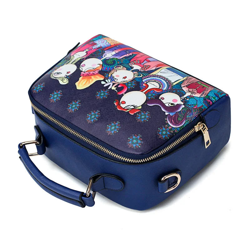 Высококачественная женская сумка-мессенджер из искусственной кожи, модная женская сумка с рисунком для девочек, милая повседневная женская сумка на плечо, сумка для покупок
