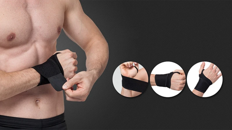 Professional elastic sports safety carpal tunnel tennis wrist bandage brace support free shipping (7)