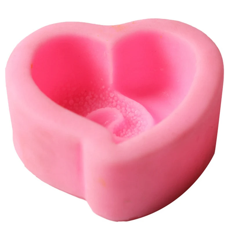 1PCS 3D Silicone Soap Mold Heart Love Hand in Hand Chocolate Mould