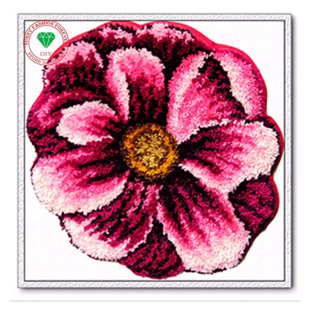 Picture Flower Needlework Latch hook rug kits Patchwork Carpet embroidery Stitch threads Cross