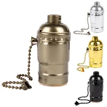 E26 металлический светильник база UL сертификация алюминиевый корпус выключатель с цепочкой