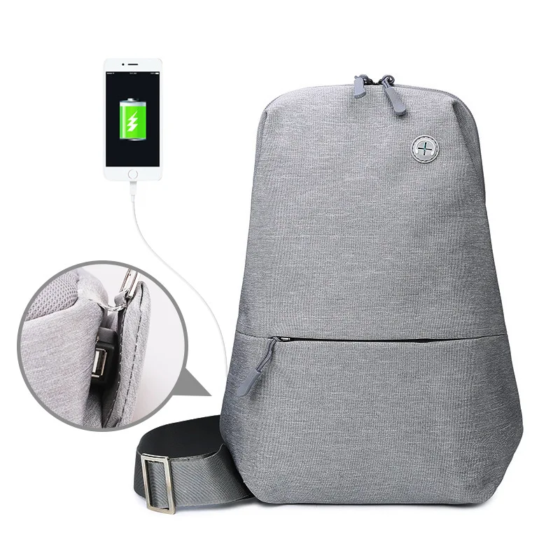 

summer large capacity men's chest bag new arrival casual wear-resisting canvas crossbody bag fashion male single shoulder bag