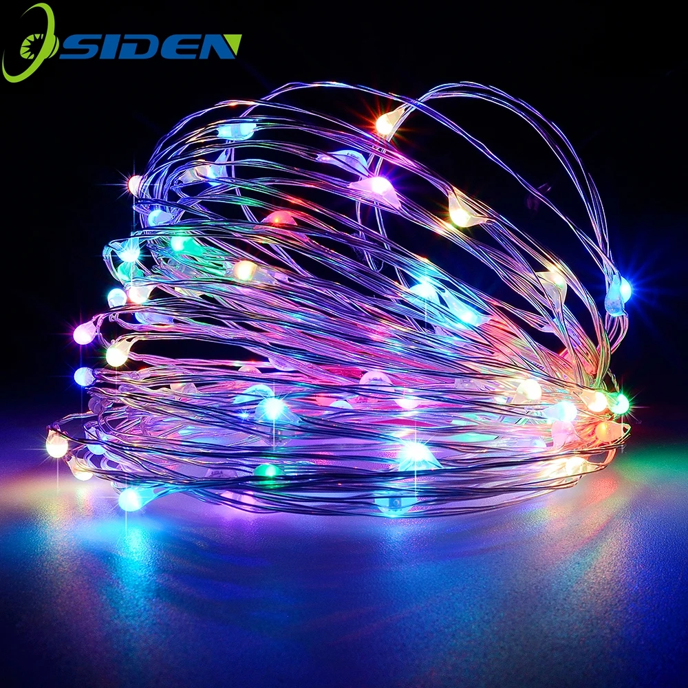 

OSIDEN led light string 10M 33ft 100led supply outdoor warm white RGB 5V USB silver line Christmas Holiday wedding decoration