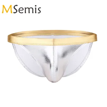 

Swimwear Mens Swimsuit Underwear Bikini Briefs Lingerie Wetlook Leather Swimming Truck High Cut Homme Panties Bikini Swim Briefs