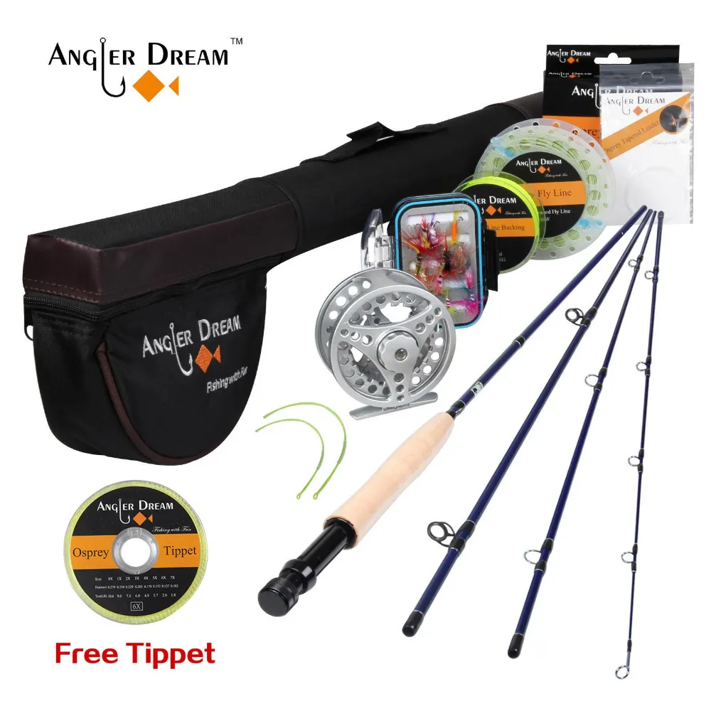 Angler Dream Fly Rod Combo Honor 3/4 2.4M Fly Fishing Rod+Reel+Rod Bag