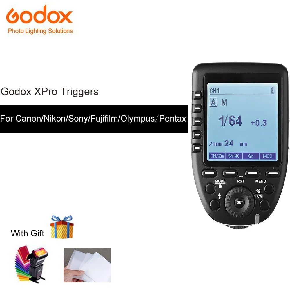 

In Stock Godox XPro XPro-C/N/S/F/O Triggers For Canon Nikon Sony Fujifilm Olympus Camera TTL 2.4G Wireless 1/8000s HSS Triggers