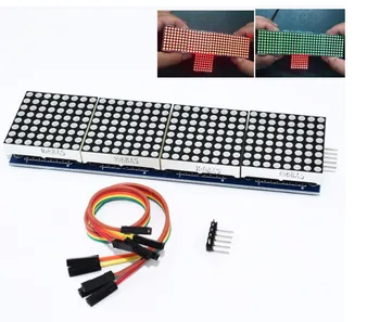 

10pcs MAX7219 Dot Matrix Module Microcontroller 4 In One Display with 5P Line 4 in 1