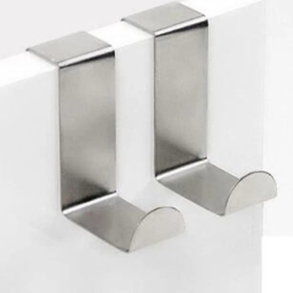 

2PC Door Hook Stainless Kitchen Cabinet Clothes Hanger