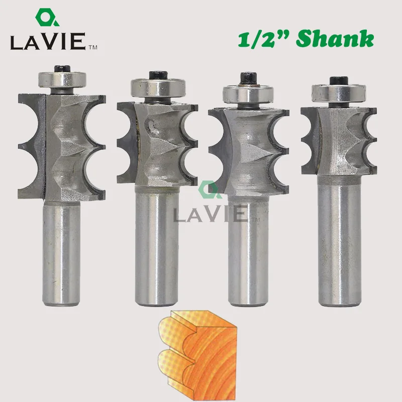 LA VIE 1pc 1/2 Inch Shank 12.7mm Beading Router Bit Double Edging