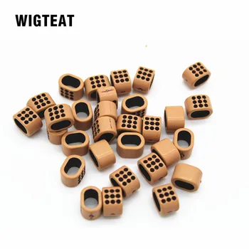 

Plastic Hair Braid Dread Approx 8mm inner Hole Reggae Wig Braided Accessories Wood Color Beads Dreadlock Beads Cuffs Clips