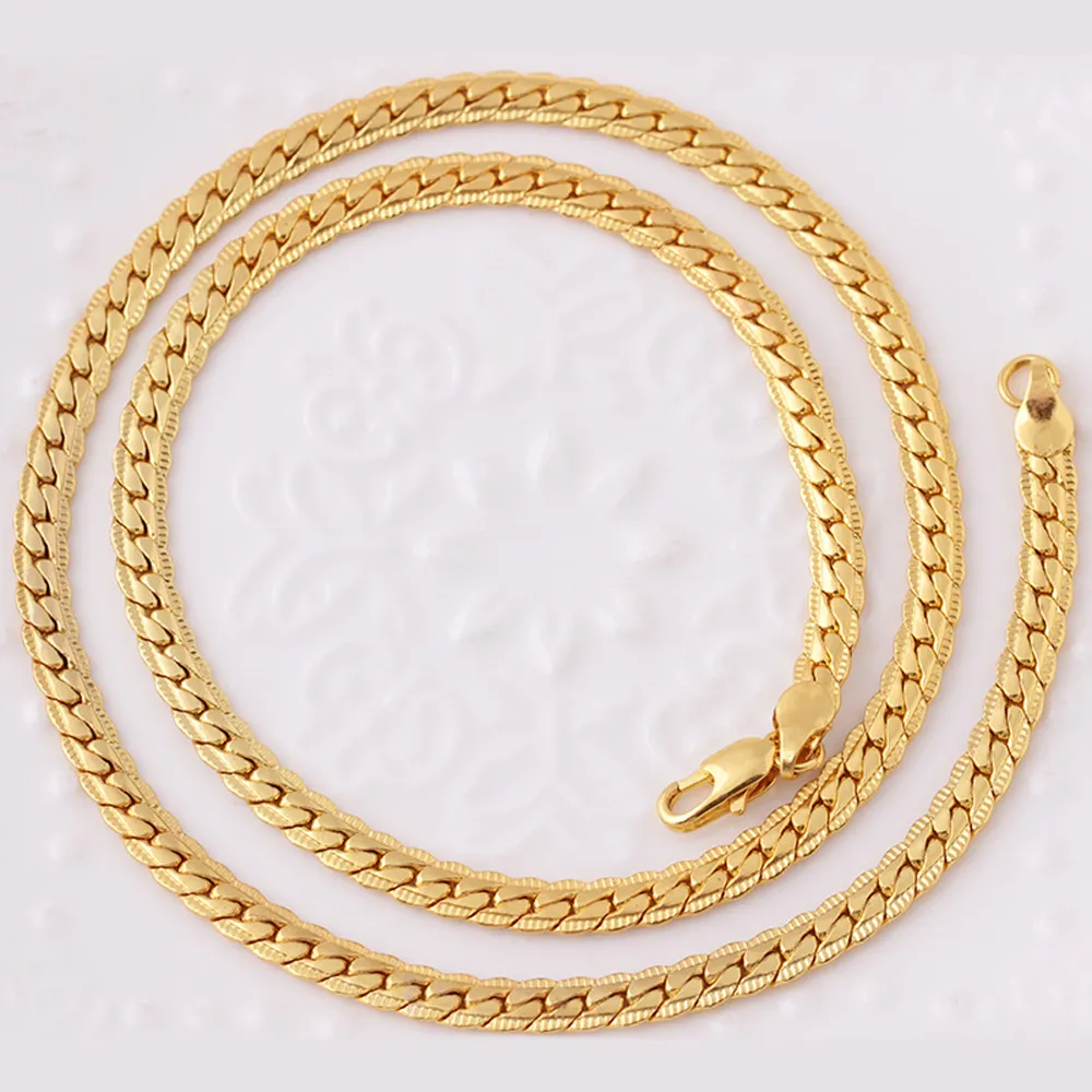 

Necklaces Delicate Jewelry Gift Gold Necklace Jewelry Chain Men Women Fashion Luxury Filled Curb Cuban Link M.12