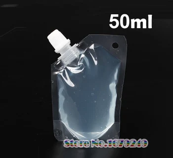 

50ml Stand up Plastic Drink Packaging Spout Bag Pouch for Beverage Liquid Juice Milk Coffee Water