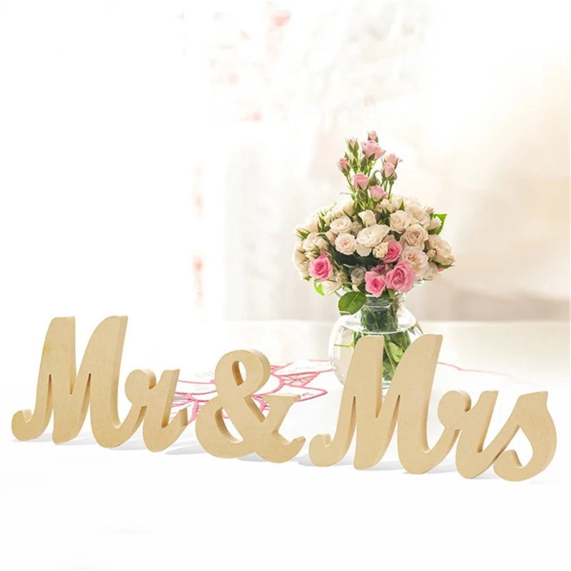 3pcs set DIY Festival Party Wedding Wooden Signs Home Decor Gold Powder MR MRS Letters Ornaments 1 3pcs set DIY Festival Party Wedding Wooden Signs Home Decor Gold Powder MR MRS Letters Ornaments 3