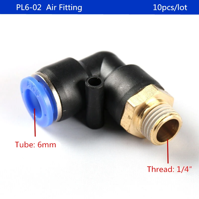 Utah Pneumatic Push To Connect Fitting 4mm Y Air Splitter Push To Connect Fitting Union Tube Fittings Pneumatic Push Connect Fittings Air Line Fittings 10 Pack (5/32 Y