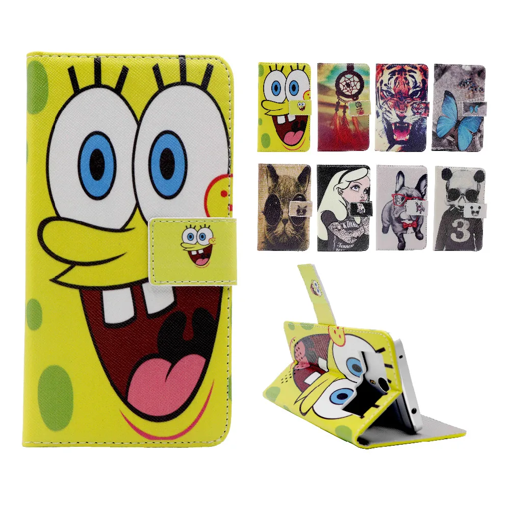 

For teXet TM-5570 Case 5.5" Print Flip Book Case PU Leather Back Cover For teXet TM-5570 Cases Bag Phone Universal Cover