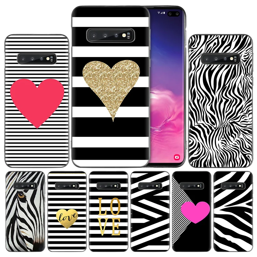 

Black white Zebra Silicone Case Cover for Samsung Galaxy A50 A80 A70 A60 A40 A30 A20 A20e A10 A9 A8 A7 A6 Plus 2018 Note 8 9