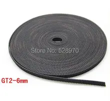 100M/lot 3D Printer 2GT-6MM PU with steel core GT2 Open Timing Belt Width 6mm for 3D Printer RepRap Prusa Mendel 3d printing