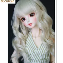 Beioufeng(22-24 см) 1/3 BJD парик высокая Температура длинные вьющиеся волосы для Аксессуары для кукол, синтетические волосы куклы Искусственные парики для Куклы Игрушечные лошадки
