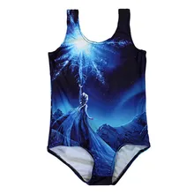 New Arrived Summer One Piece Swimsuit Elsa Anna Costume Swimming Bikini Girl Princess Children Swim Suit