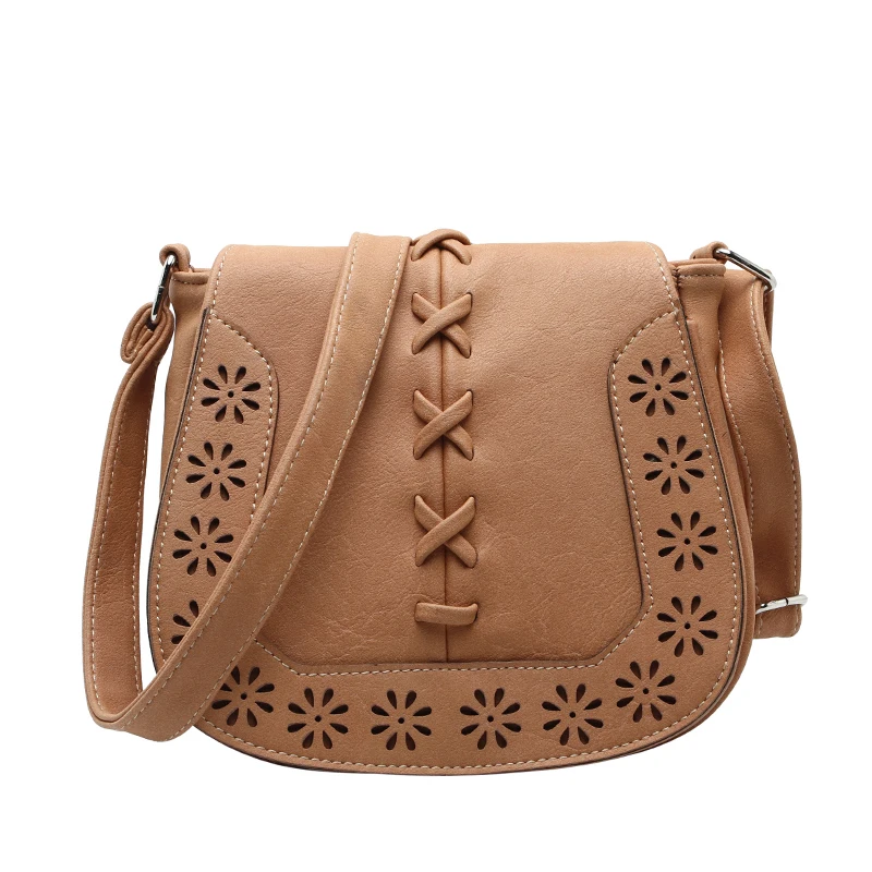 Small Casual women messenger bags PU hollow out crossbody bags ladies shoulder purse and handbags bolsas
