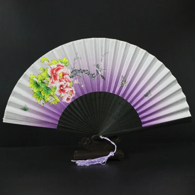 Ретро стиль летнее декоративное украшение для дома сакура узор Искусство ремесло подарок Вишневый цветок карман мода Китайский Японский складной веер - Цвет: 5