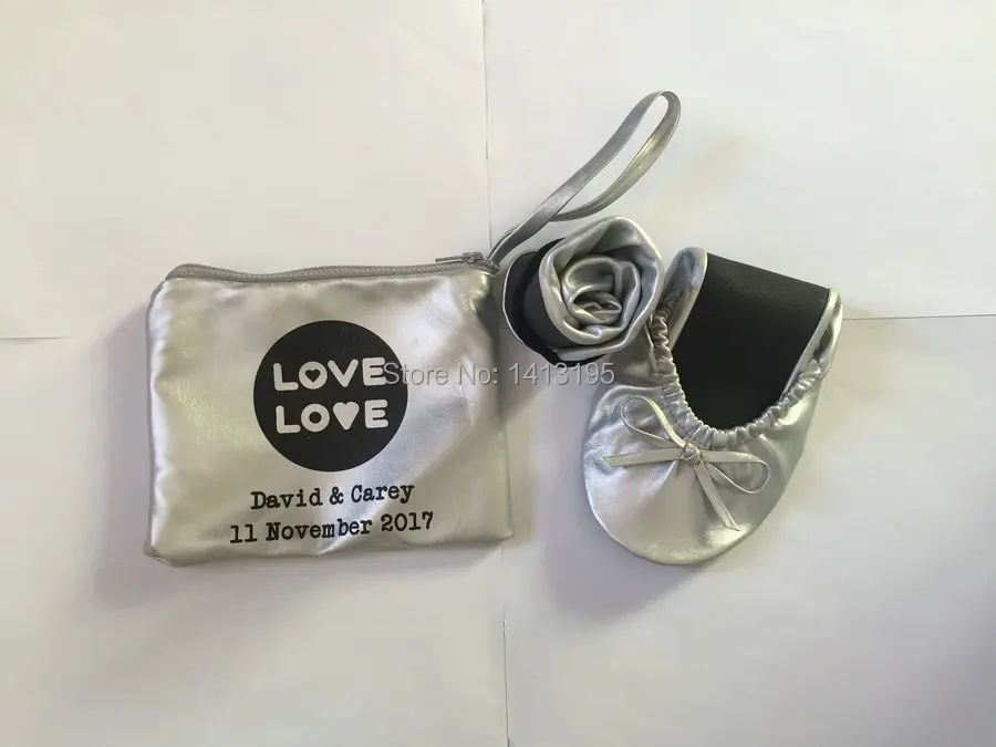 GratuiteBelle Pliage Partie Sur Sac Femmes Appartements Personnalisé Confortable Ballerine Livraison Chaussures Pliable Logo 5LA3R4j