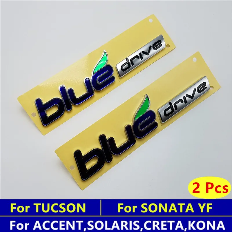 Для Sonata YF ACCENT SOLARIS TUCSON CRETA KONA Автомобильный задний багажник синяя эмблема привода