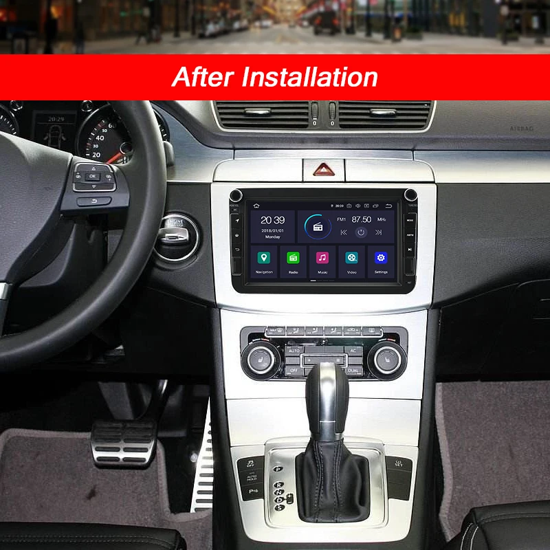 Perfect AUTOTOP 8" 2 Din Android 9.0 Auto Radio for Tiguan Polo For Skoda,For Seat with RDS BT GPS Navigation 4G Wifi No DVD DSP 2