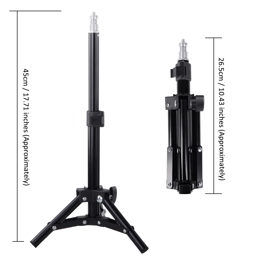 capsaver RL-10 26cm Mini LED Ring Light USB Ring Lamp Makeup Vedio Light with Phone Holder Tripod D - 4000313665025