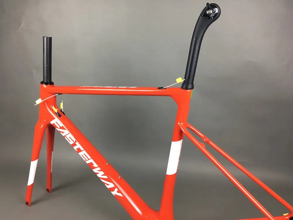 Perfect 2019 design super light FASTERWAY classic carbon road frameset D Brake carbon bike frame:Frameset+Seatpost+Fork+Clamp+Headset 81
