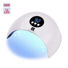 36W 12 Светодиодный УФ светодиодный светильник s для Сушилка для ногтей Солнечный свет лампа для маникюра Солнечный свет жидкокристаллический смарт-дисплей USB Сушилка для ногтей 30 s/60 s/99 s
