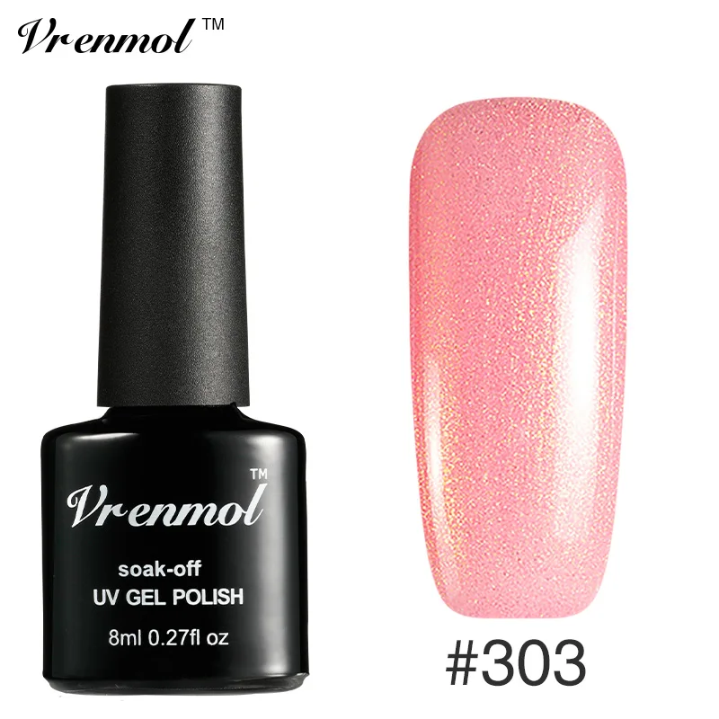 Vrenmol Newest Pearl Gel Varnish Soak Off Pure Color Sea Shell Gel Glitter Nail Gel Polish