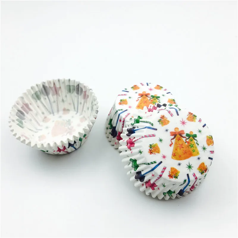100Pcs Christmas Paper Cake Cups Liners Baking Cupcake Cases Muffin Wrapper
