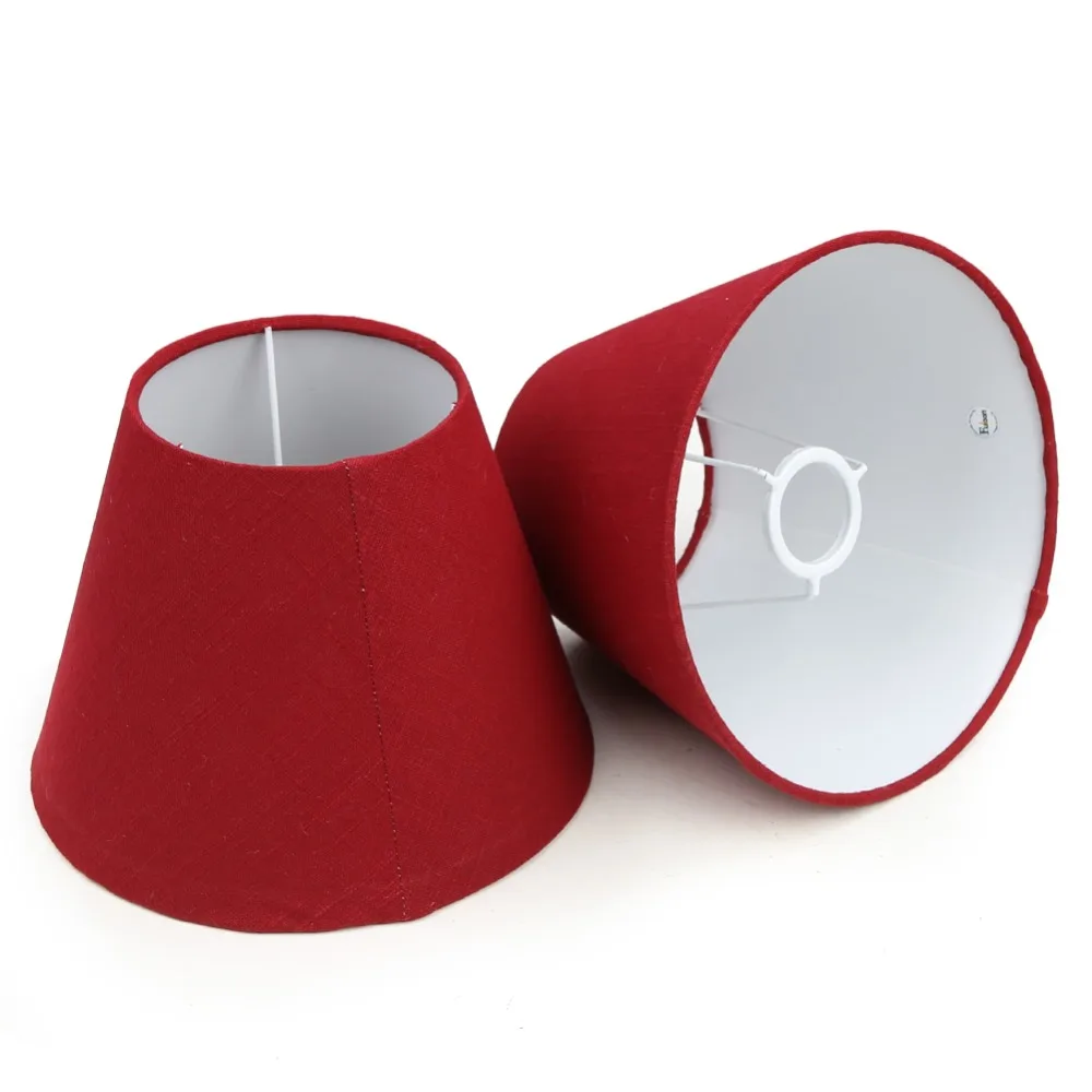 2 pc/lot D23.5cm*H18cm Red Fabric LampShade Table, Large E27 Modern